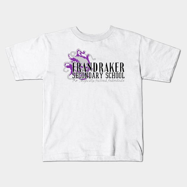 Frandraker Secondary School Logo - Light Shirt Kids T-Shirt by Frandraker School